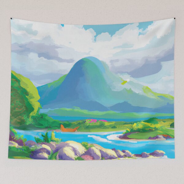 Item preview, nature watercolor painting designed and sold by puffers.