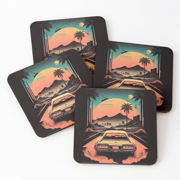 Item preview, Retro beach sunset art designed and sold by AILaboratory21.