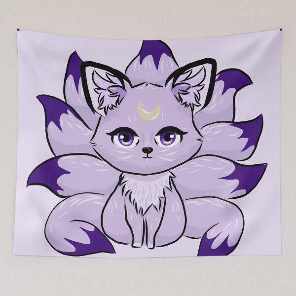 Item preview, Nine Tail Chibi Fox Purple designed and sold by NoxKitsune.