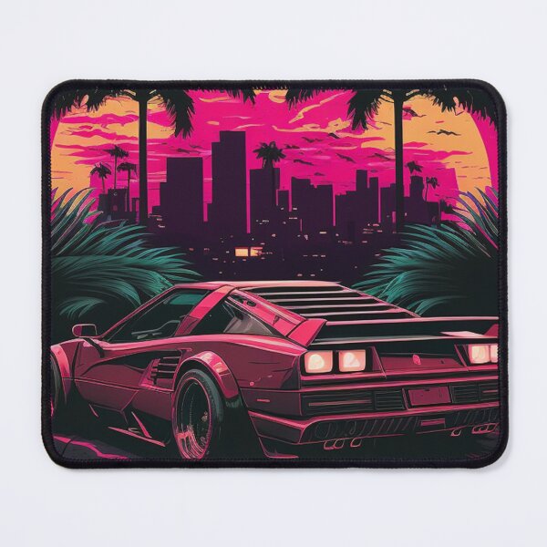 Item preview, Coche retro Testarossa Synthwave designed and sold by yaekus.