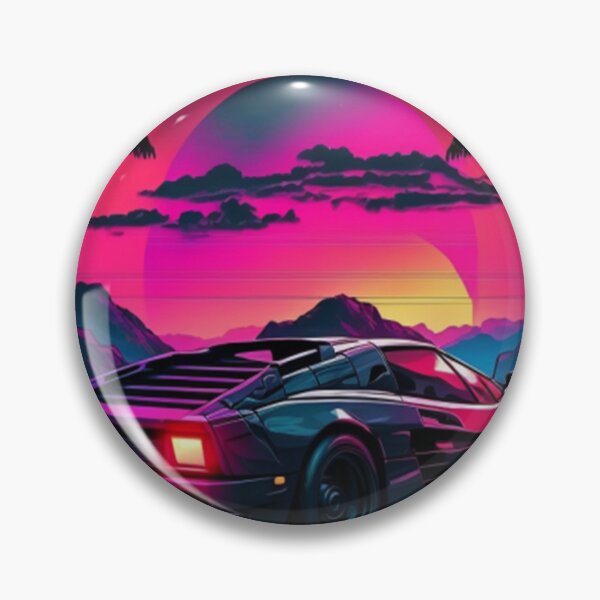 Item preview, Testarossa Synthwave Retro Car designed and sold by yaekus.