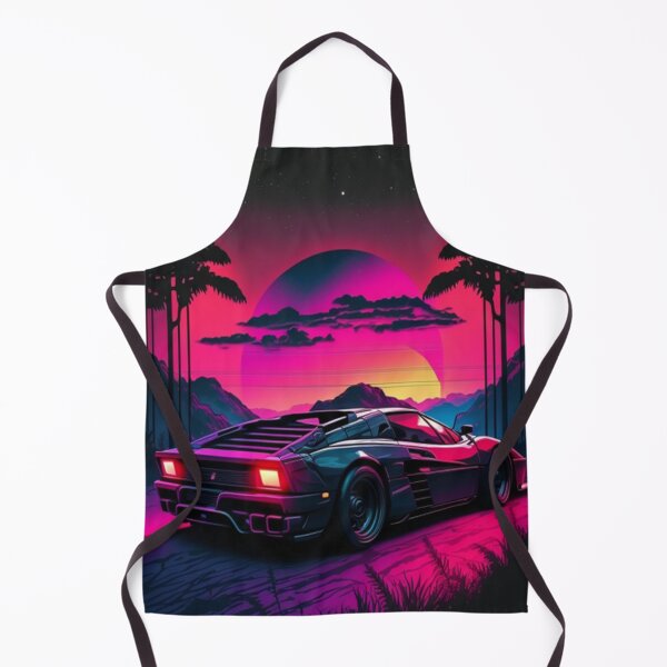 Item preview, Testarossa Synthwave Retro Car designed and sold by yaekus.
