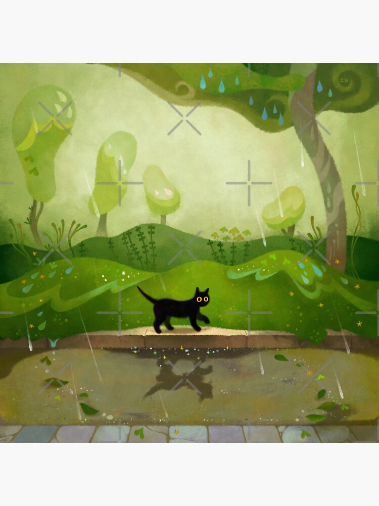 Kitty on a rainy day by pikaole