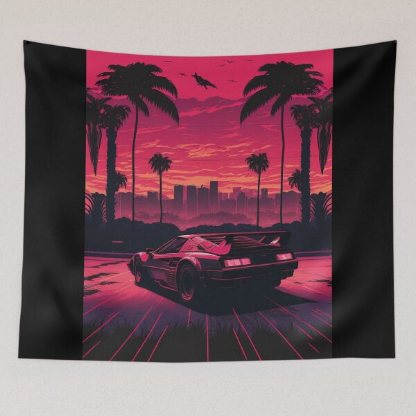 Item preview, Testarossa Synthwave Retro Car designed and sold by yaekus.