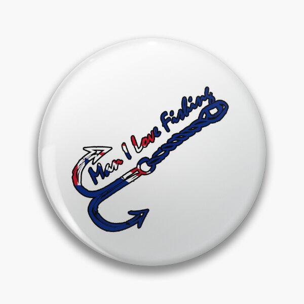 Item preview, MILF, Man I love fishing, with anchor in red and blue designed and sold by Manoroma.