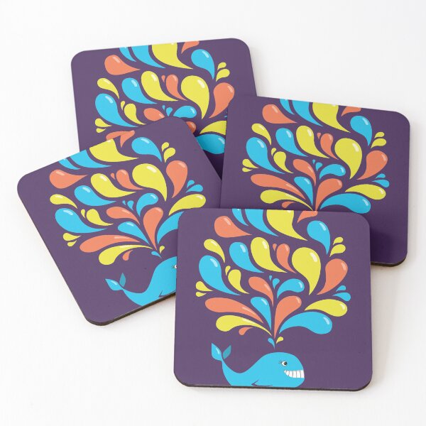 Item preview, Colorful Swirls and Happy Cartoon Whale designed and sold by Boriana Giormova.