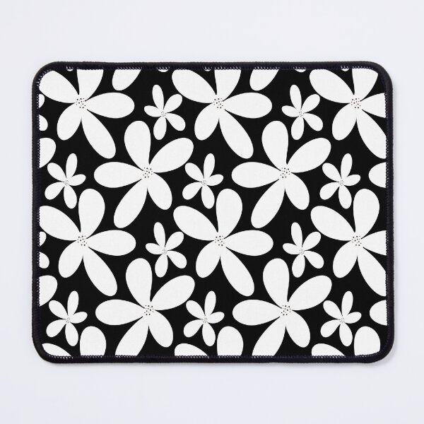 Item preview, White Florals on Black designed and sold by Blanca-and-Rose.
