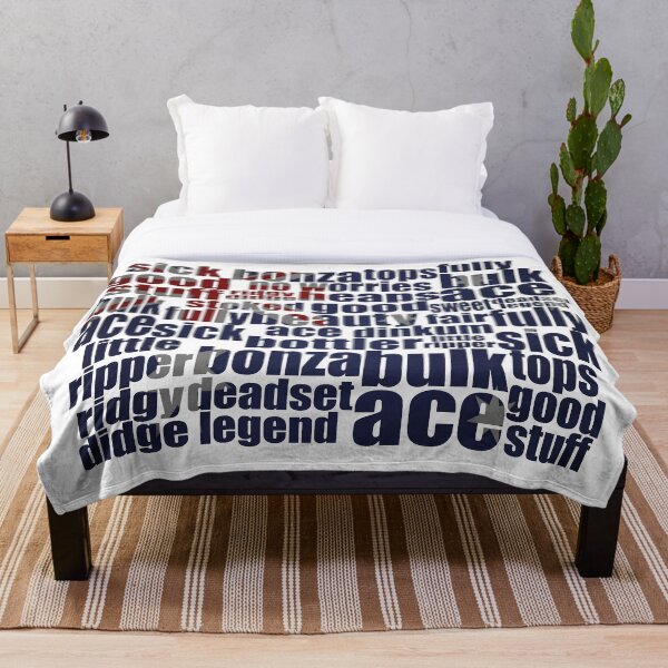 "Aussie Slang flag design" Throw Blanket by dodgerock Redbubble