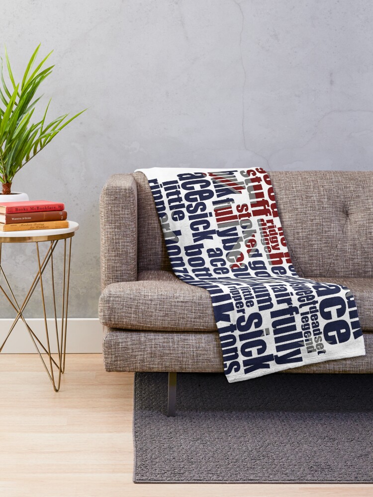 "Aussie Slang flag design" Throw Blanket by dodgerock Redbubble