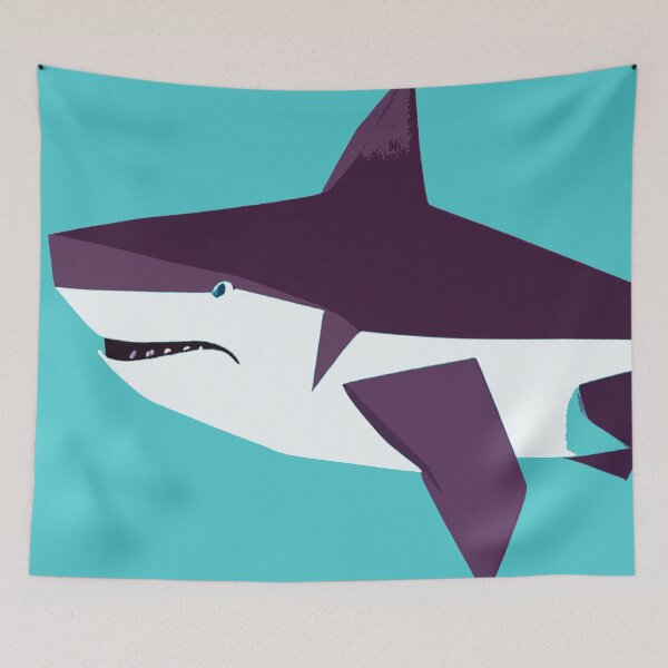 Item preview, Shark friend Swimming the Blue! designed and sold by fergyfilms.