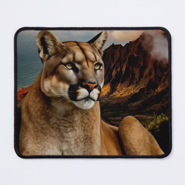 Item preview, Realistic Mountain lion with beautiful view  designed and sold by Modern Outlet  ⭐⭐⭐⭐⭐.