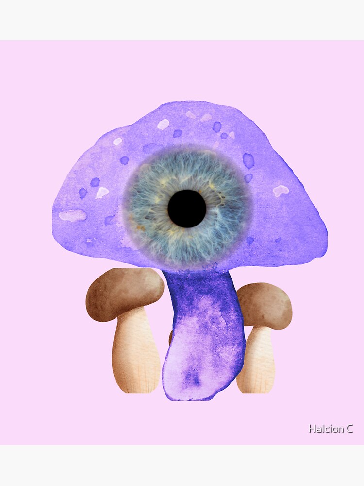 " Weirdcore Mushroom with a green Eye " Sticker for Sale by hallie1357