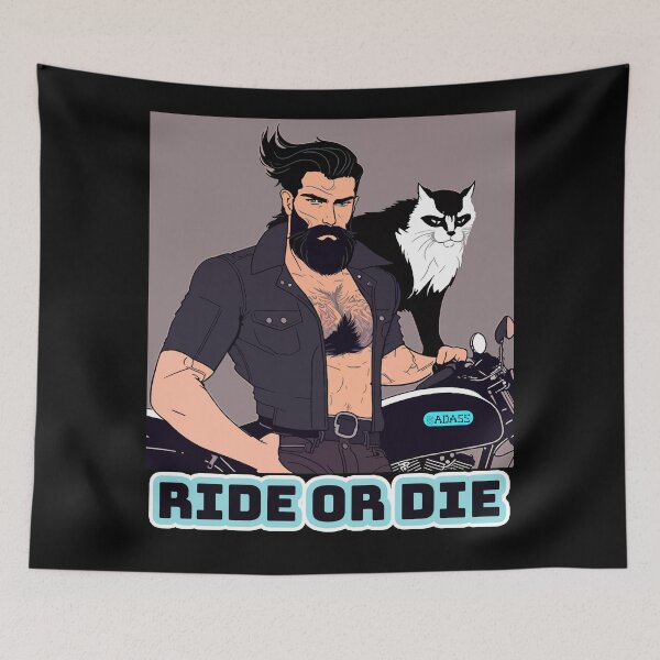 Item preview, Ride or Die Cat Dad designed and sold by Tanis-Tweedale.