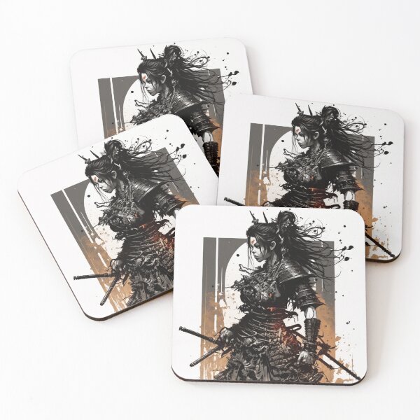 Item preview, Female Samurai On A Battlefield designed and sold by Nightarcade.