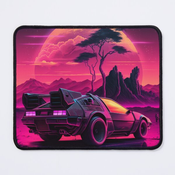 Item preview, Glowing Retro Futuristic DeLorean Synthwave designed and sold by yaekus.