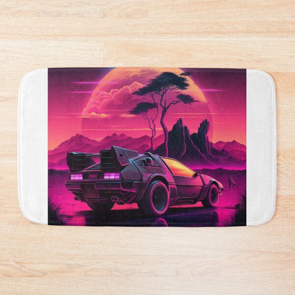 Item preview, Glowing Retro Futuristic DeLorean Synthwave designed and sold by yaekus.
