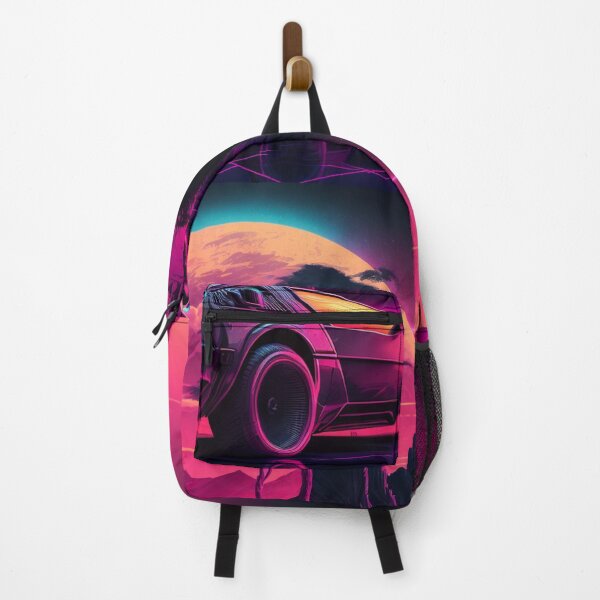 Item preview, Glowing Retro Futuristic DeLorean Synthwave designed and sold by yaekus.