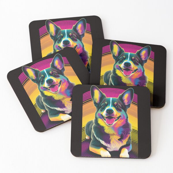 Item preview, Retro Welsch Corgi Painting designed and sold by AILaboratory21.