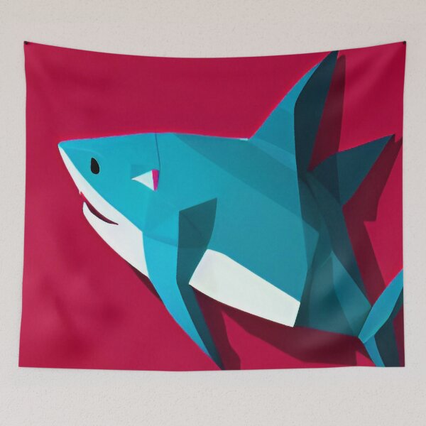 Item preview, Cartoon Shark Friend in Red designed and sold by fergyfilms.
