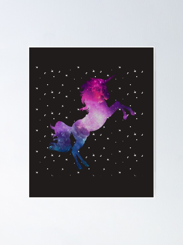 Space Galaxy Unicorn Poster By Purpleleaf Redbubble - unicorn galaxy roblox avatar