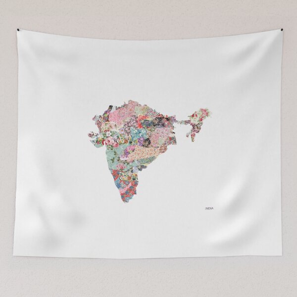 Item preview, India map designed and sold by FlowersMaps.