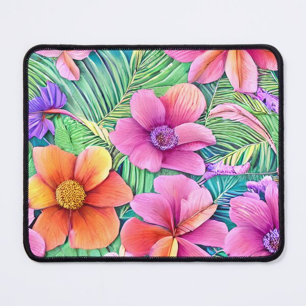 Item preview, Vibrant Tropical Flowers and Leaves designed and sold by BleuSky.