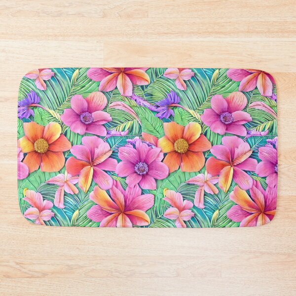 Item preview, Vibrant Tropical Flowers and Leaves designed and sold by BleuSky.