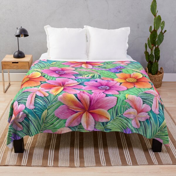 Item preview, Vibrant Tropical Flowers and Leaves designed and sold by BleuSky.