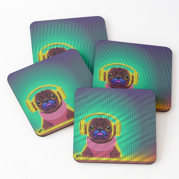 Item preview, Neon Colorful Abstract Pug 8-bit Pixel Art designed and sold by PixelDripped.
