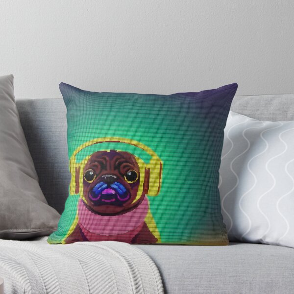 Item preview, Neon Colorful Abstract Pug 8-bit Pixel Art designed and sold by PixelDripped.