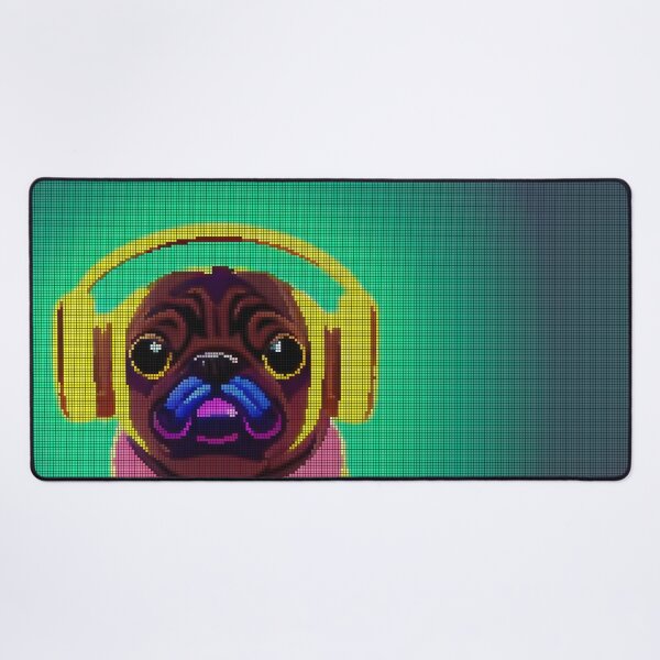 Item preview, Neon Colorful Abstract Pug 8-bit Pixel Art designed and sold by PixelDripped.