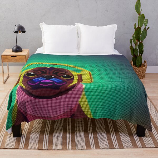 Item preview, Neon Colorful Abstract Pug 8-bit Pixel Art designed and sold by PixelDripped.