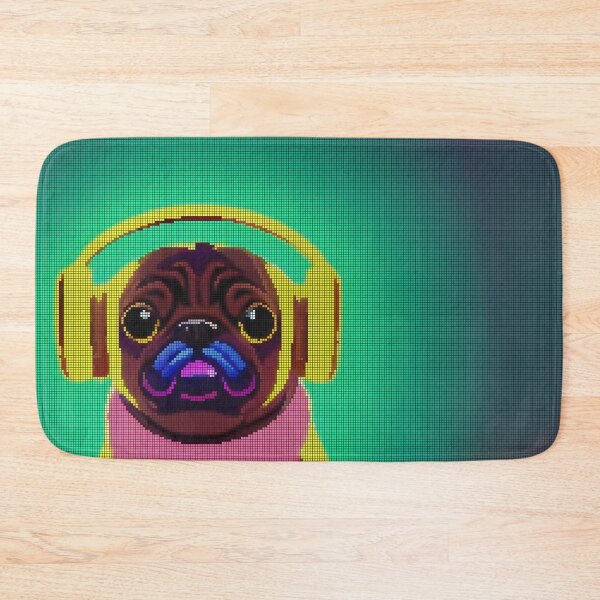 Item preview, Neon Colorful Abstract Pug 8-bit Pixel Art designed and sold by PixelDripped.
