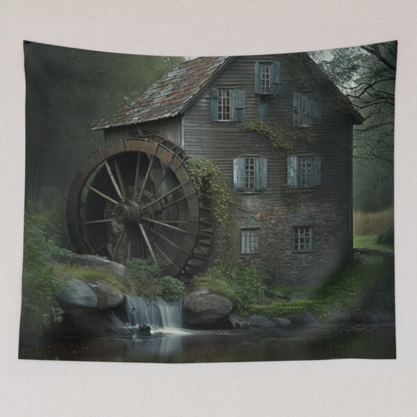 Item preview,     The mill water wheel gone by.  designed and sold by murielsfaith.