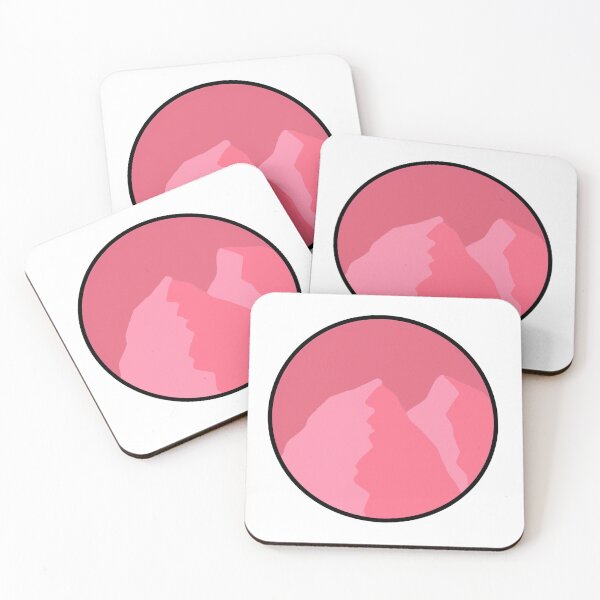 Item preview, Black outline pink mountains designed and sold by Jaennot.