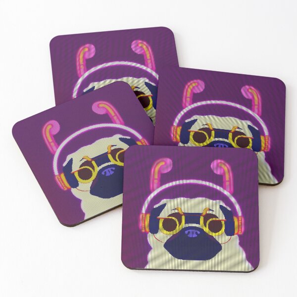 Item preview,  Neon Colorful Abstract Pug 8-bit Pixel Art designed and sold by PixelDripped.