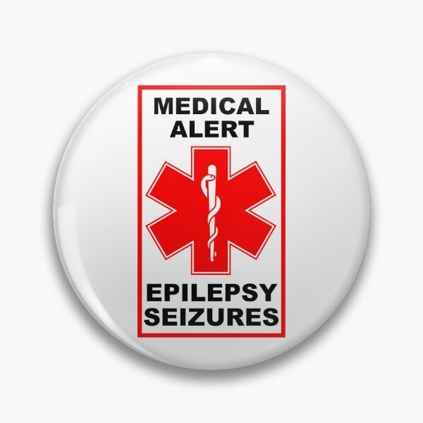 Item preview, Medical Alert EPILEPSY SEIZURES Alert Awareness Red designed and sold by Frugal-Fox.