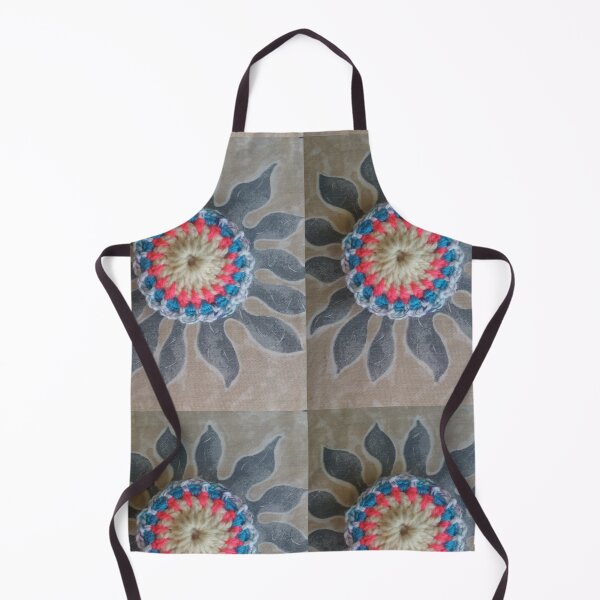 Item preview, Handmade mandala crocheted - wool and vintage fabric // designed and sold by Lillrose.