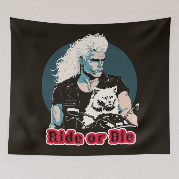 Item preview,  Ride or Die Silver Cat Dad  designed and sold by Tanis-Tweedale.