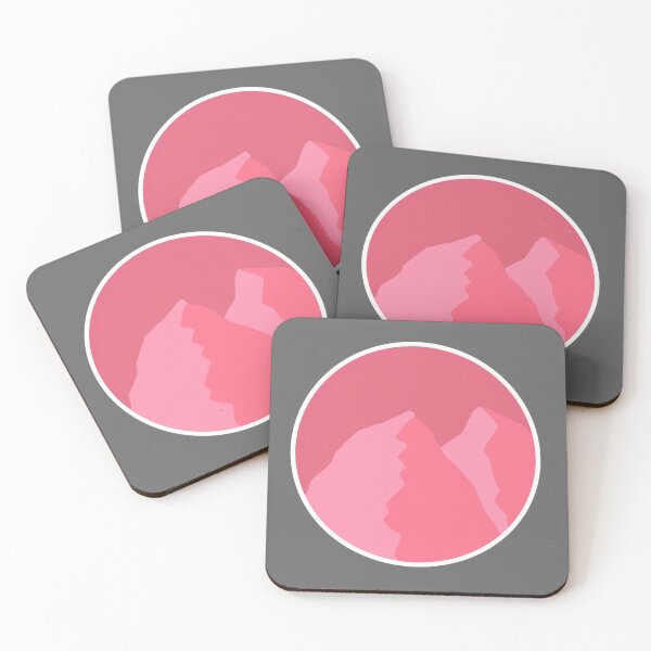 Item preview,  White outline pink mountains designed and sold by Jaennot.