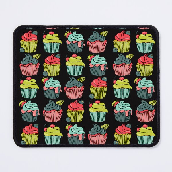 Item preview, Cupcakes pattern black designed and sold by Kimmygowland.