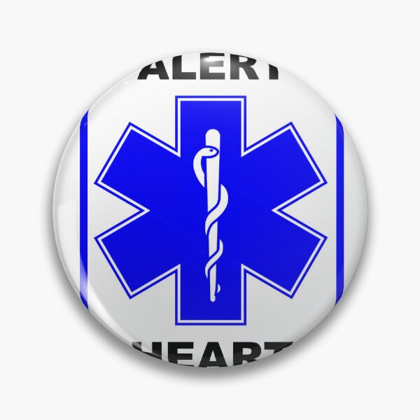 Item preview, HEART DISEASE Medical Alert Awareness Blue designed and sold by Frugal-Fox.