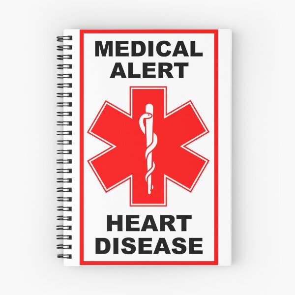Item preview, HEART DISEASE Medical Alert Awareness Red designed and sold by Frugal-Fox.