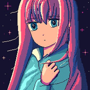 Artwork thumbnail, Star Girl Pixel Art by Retroperks
