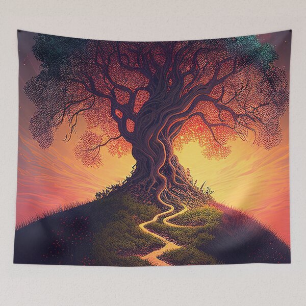 Item preview, Path to the tree of wisdom drawing designed and sold by RK - Shop.