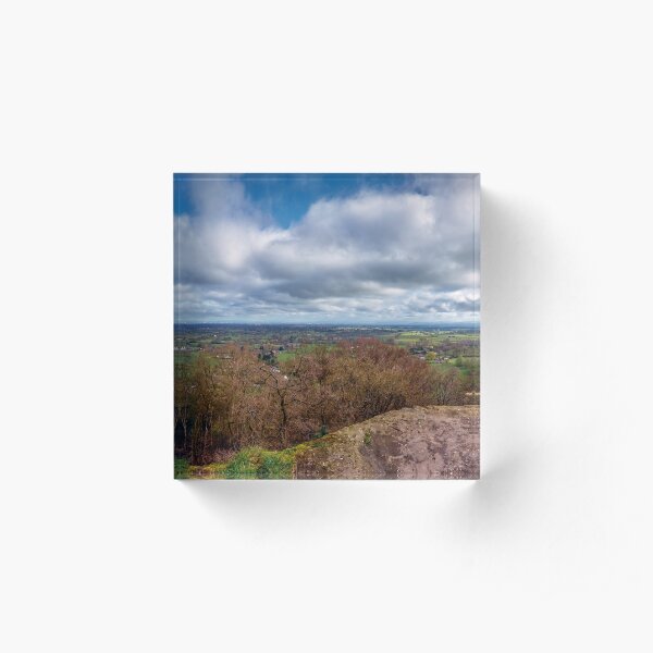 Alderly Edge panoramic view Acrylic Block
