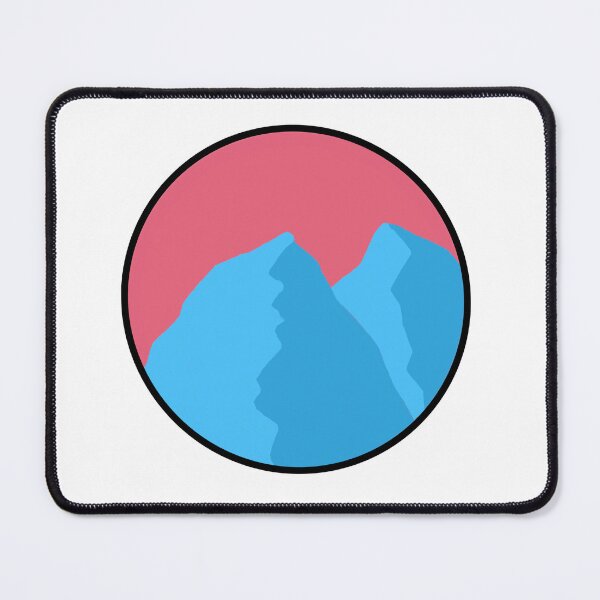Item preview, Black outline blue mountains designed and sold by Jaennot.