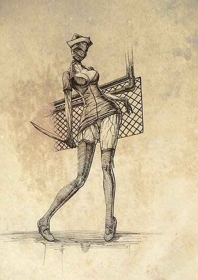 Sexy Silent Hill Nurse Poster By Artbyalreid Redbubble