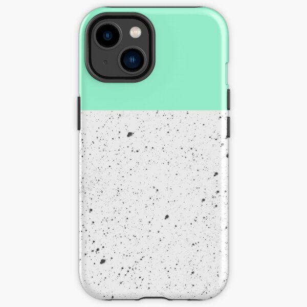 Mint green white distressed spots polka dots iphone phone