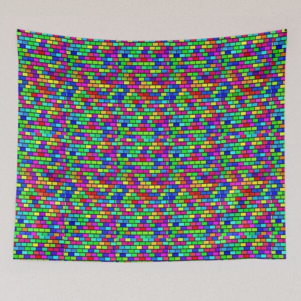 Item preview, Beautiful Rainbow coloured Patterns with brickwork are absolutely amazing  designed and sold by Tiannalaw.